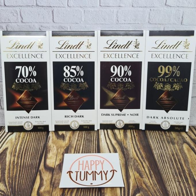 

lindt excellence dark chocolate original coklat hitam