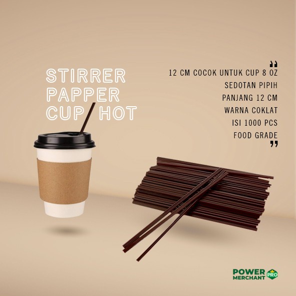 Jual SEDOTAN ( STIRRER ) PAPER CUP 8 0Z - Isi 1.000 pcs/pack | Shopee ...