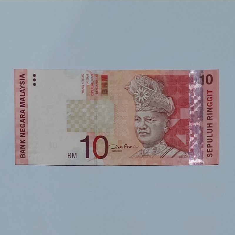 Souvenir Uang Asing Kuno Malaysia 10 Ringgit Kuno