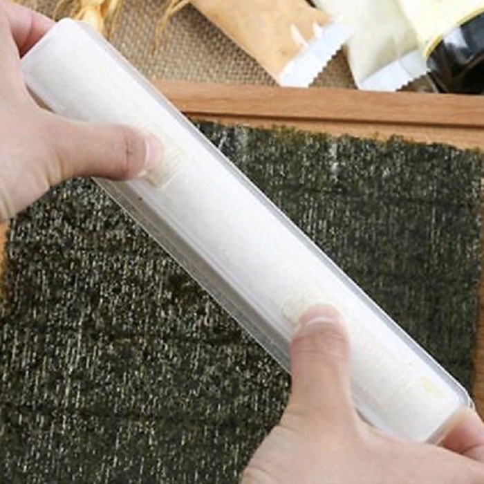 3 pcs Kit DIY Alat Cetakan Sushi Penggulung PERSEGI ROLLER Anti Repot