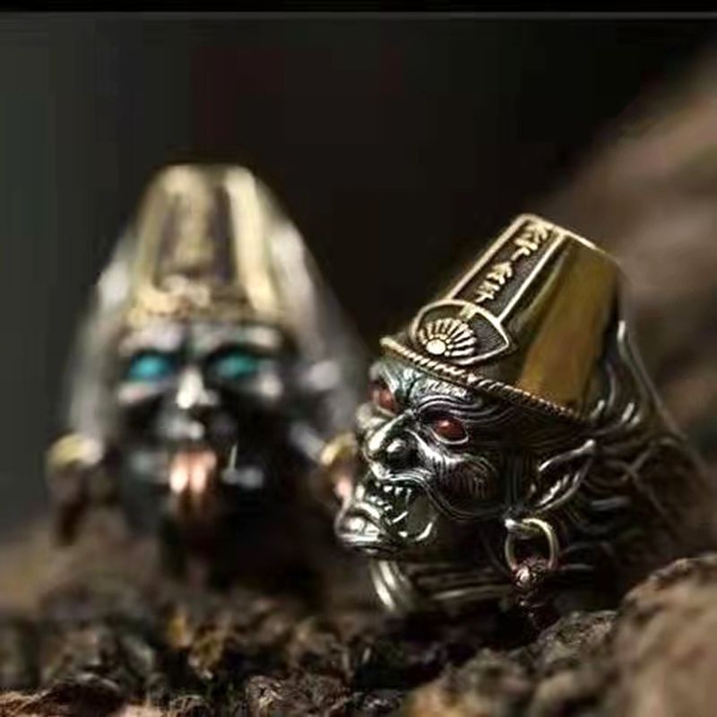 Cincin Jari Telunjuk Model Terbuka Warna Hitam Dan Putih Untuk Pria Dan Wanita