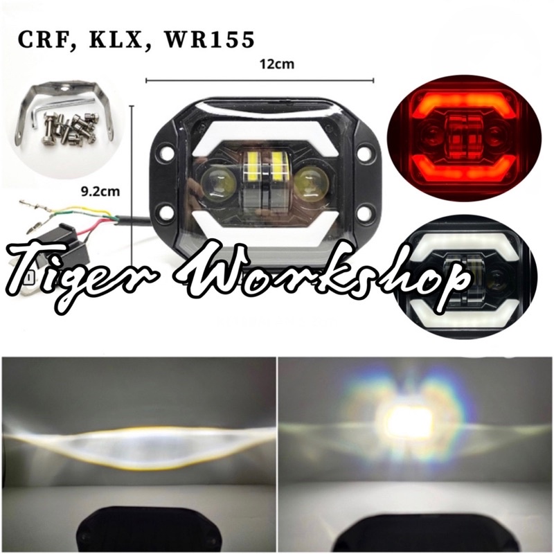 Lampu Tembak Daymaker LED Reflektor CRF 150 L KLX 150 Bigfoot Dtracker New WR 155 KTM 250 2017 Lampu Depan SUMO Custom Fog Lamp Mobil