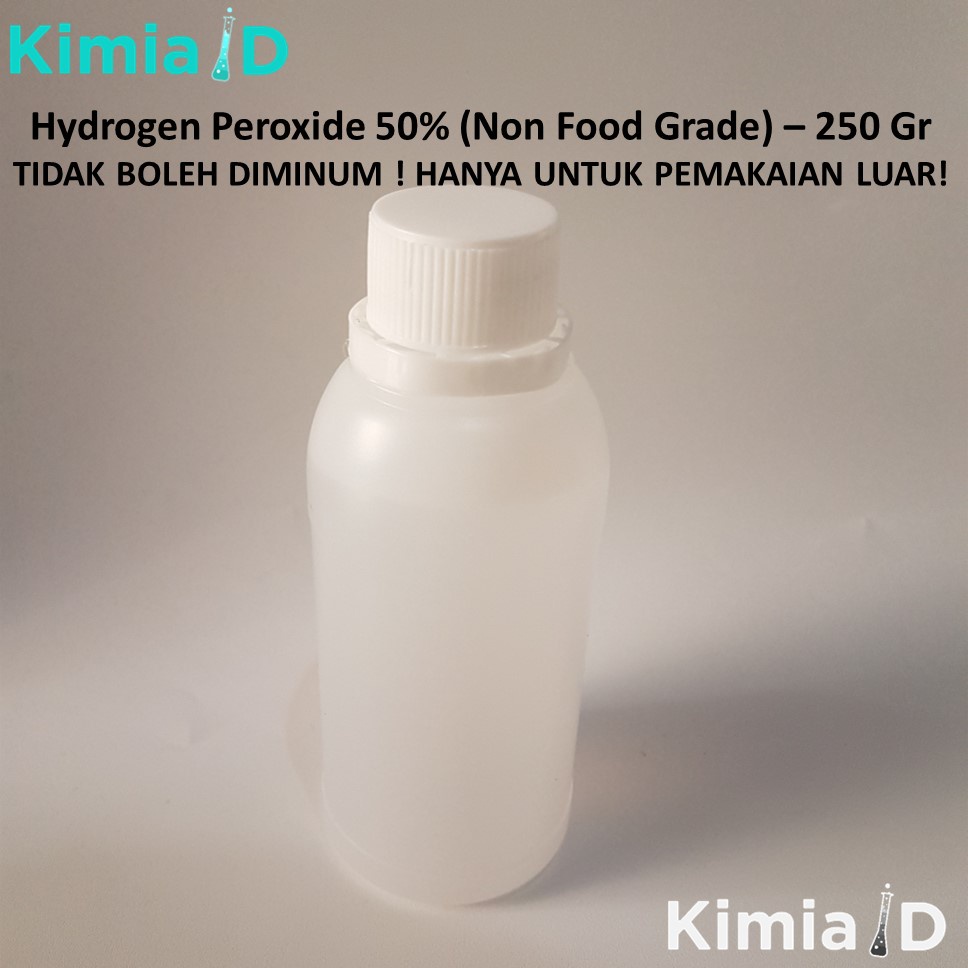 Hydrogen Peroxide 50% 250 Gram Hydrogen Peroxide Hidrogen Peroksida Hydrogen Peroksida Oksidator Pemutih Anti Bakteri Anti Virus Anti Jamur