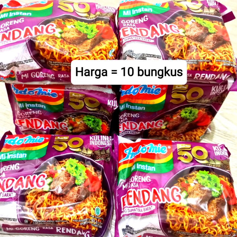 

Indomie Rendang mi goreng khas Sumatera Barat (10 pcs)