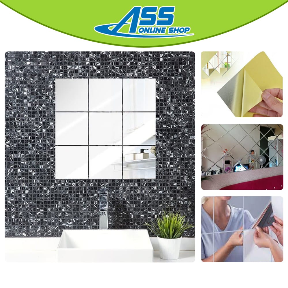 [ASS] Stiker Dinding Dekorasi Kaca Cermin Wallpaper Mirror SERBAGUNA