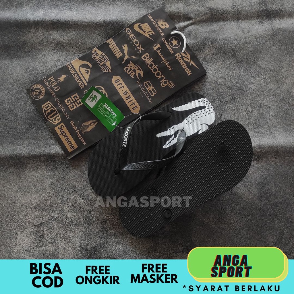 SANDAL JEPIT PRIA LACOSTE / SANDAL JEPIT DISTRO KASUAL TERMURAH / SANDAL JEPIT COWOK KEREN / SENDAL SURFING TERBARU