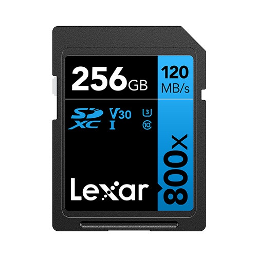 Lexar High-Performance 800x 256GB SDHC / SDXC UHS-I U3 V30 RW upto 120