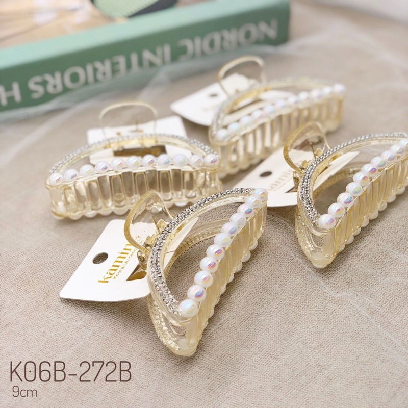 JEDAI RAMBUT MUTIARA ALA KOREA MUTIARA IMPOR PREMIUM PEARL CLAW CLIP / JEPIT RAMBUT SALON KOREA MUTIARA