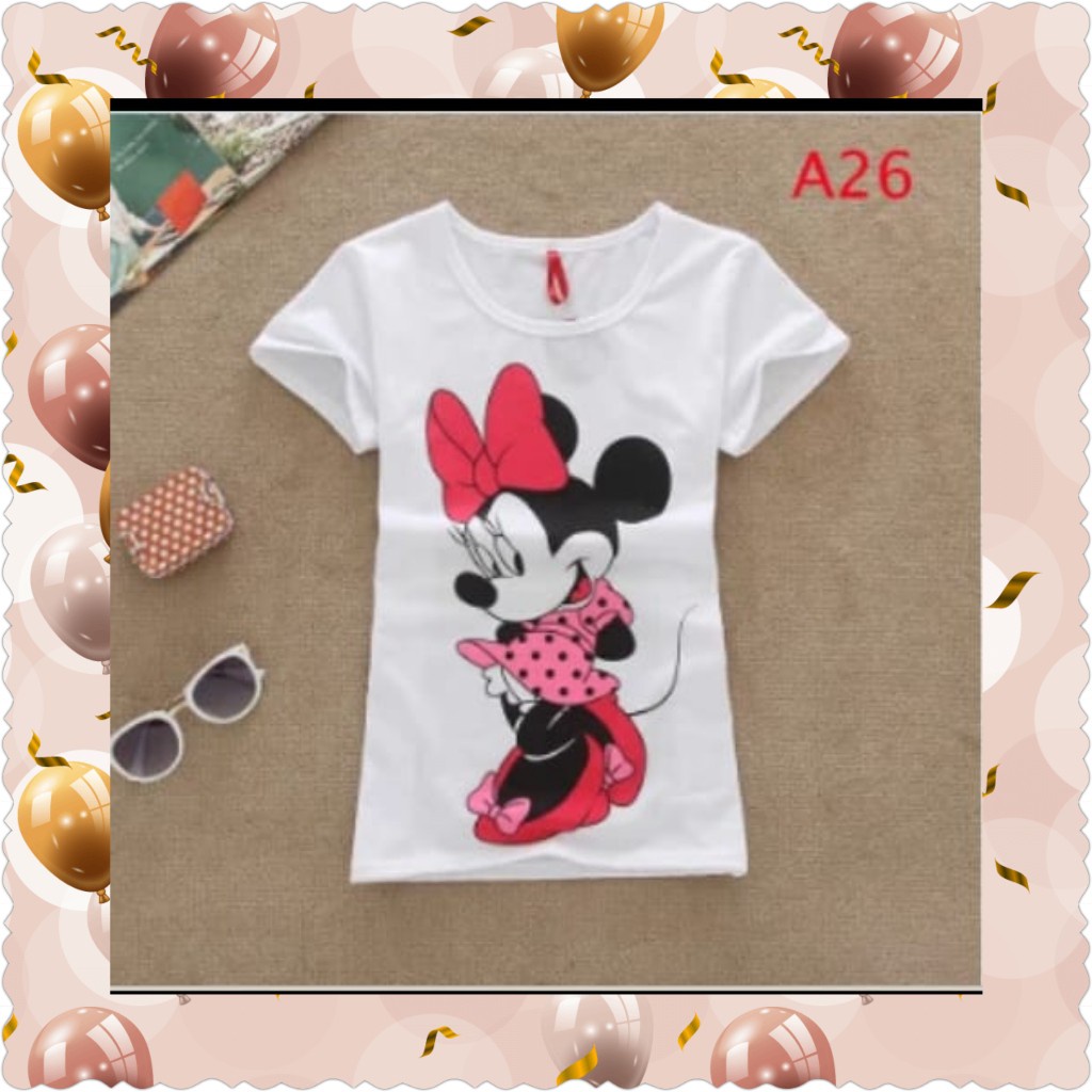 SALE!!! KAOS KARTUN / ANAK TANGGUNG / BAHAN KATUN / PUTIH / BISA PILIH MOTIF