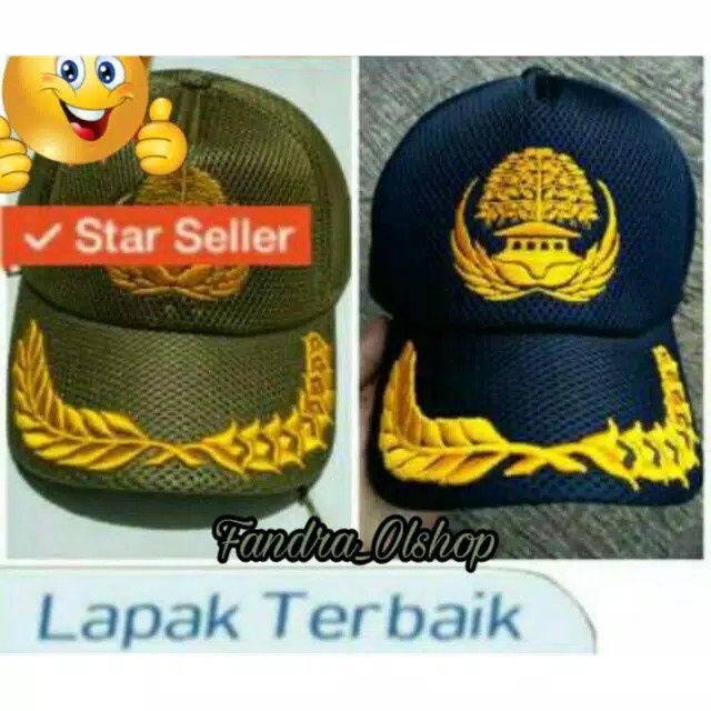 Topi Korpri Pns Golongan 3 Biru / Khaki. Kualitas