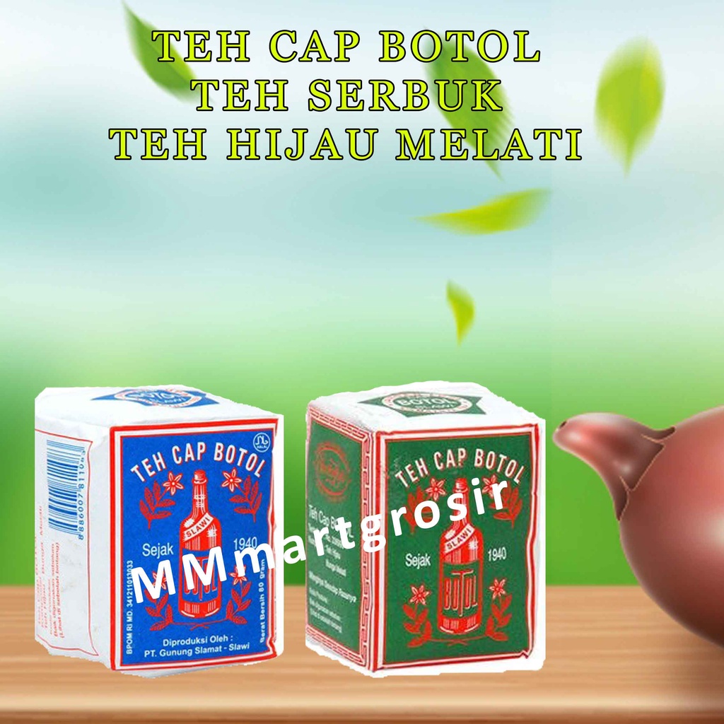 Teh Cap Botol / Teh Hijau Wangi Melati /  Teh Serbuk / 40g