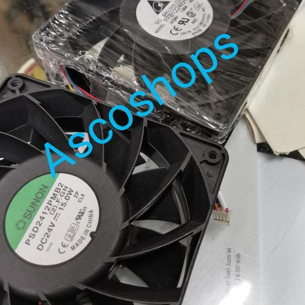 Kipas fan panel high speed 24v dc 12x12 cm 12 x 12cm ball bearing