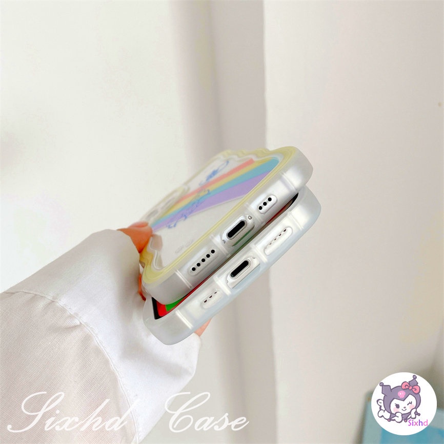 OPPO A78 A57 A77s A76 A96 A55 A16K A15 A16 A74 A54 A53 A33 A32 A31 A9 A5 A5s Reno 8T 8Z 7Z 6Z 5Z 5 A95 A94 A93 A92 A77 A52 F9 Wave Edge Cute Rainbow Cartoon Bear Phone Case Soft Cover