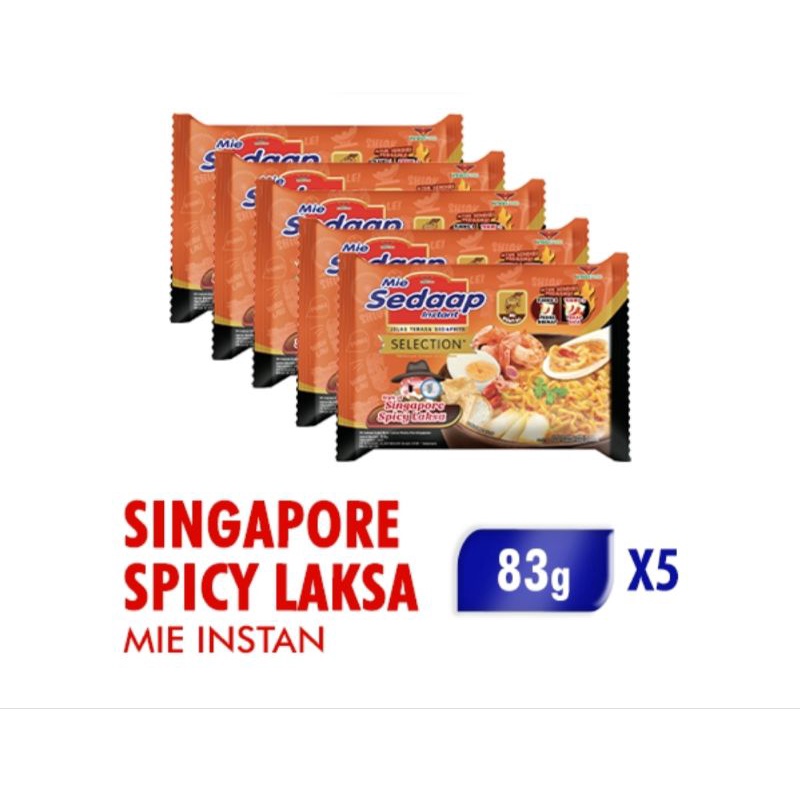 

MIE SEDAAP SINGAPORE SPICY LAKSA 83 GRAM X 5