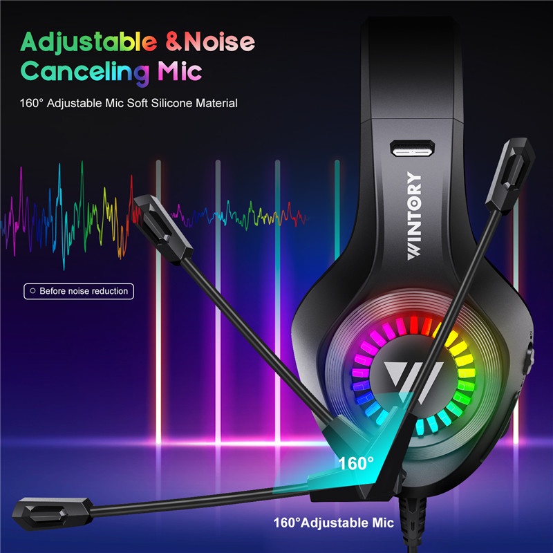 Sicibel M3 Headset Gaming Surround Sound 7.1 Noise Canceling Dengan Mic Untuk PS4 / PS5 Console Laptop