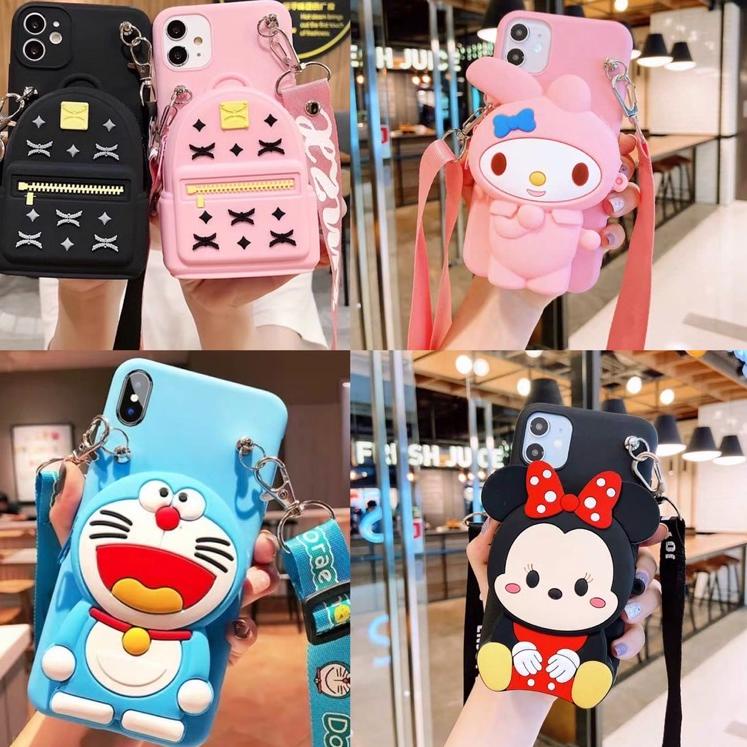 Yang dinanti--VIVO Y11 Y12 Y12i Y15 Y17 Y12S Y20 Y20i Y20S Y30 Y30i Y50 Case Boneka 4D Dompet Karakt