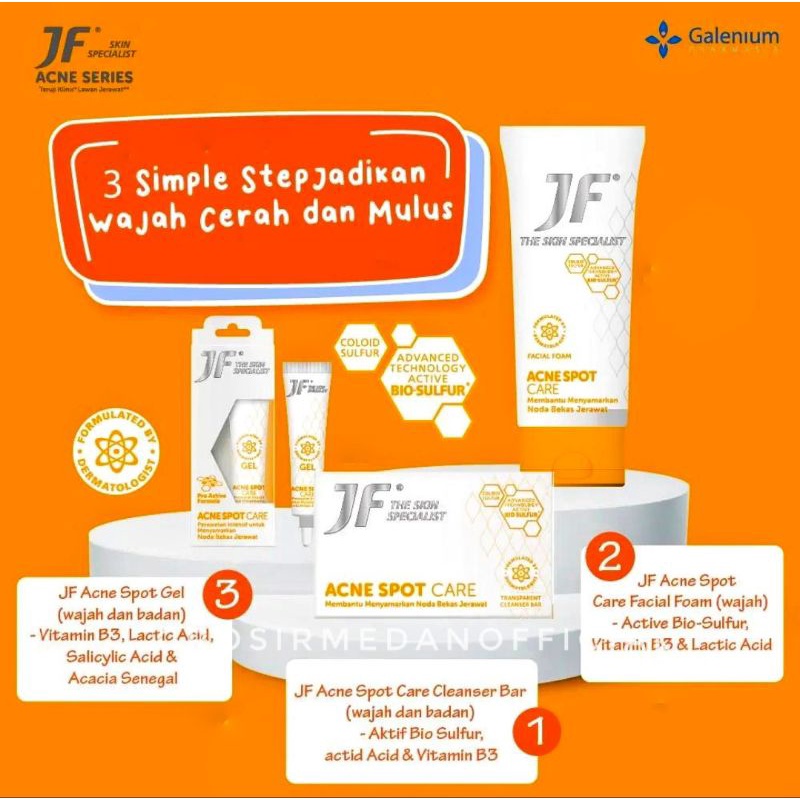 SABUN JF SULFUR - JF ACNE PROTECT ANTIACNE - JF DERMAMED DERMA PROTECT - JF ACNE SPOT CARE 65 DAN 90 G - OILY DAN SENSITIVE CARE - BLUE OCEAN DAN GREEN COOL