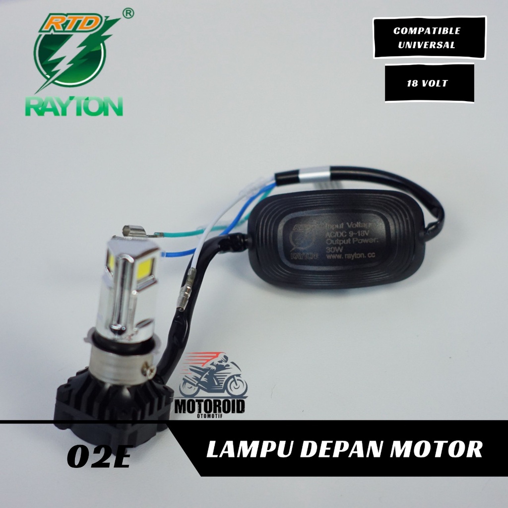 Lampu Motor RTD M02E FREE BONUS SAKLAR DIM ON OFF 3 TITIK 35W 6 Sisi 6 MATA