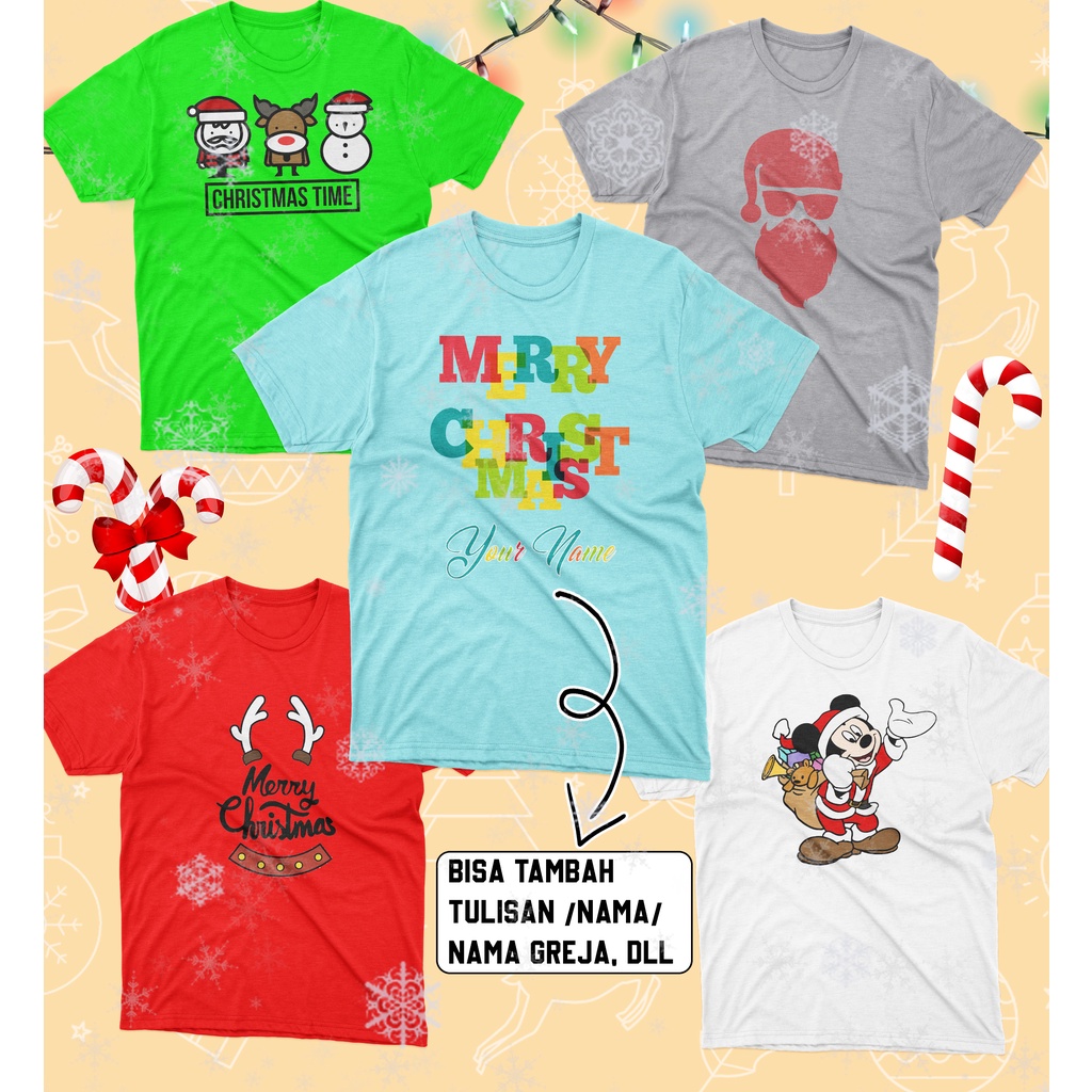 [FREE NAMA !!] Kaos Anak &amp; Family  Natal / Christmas Edition 100% COTTON PREMIUM