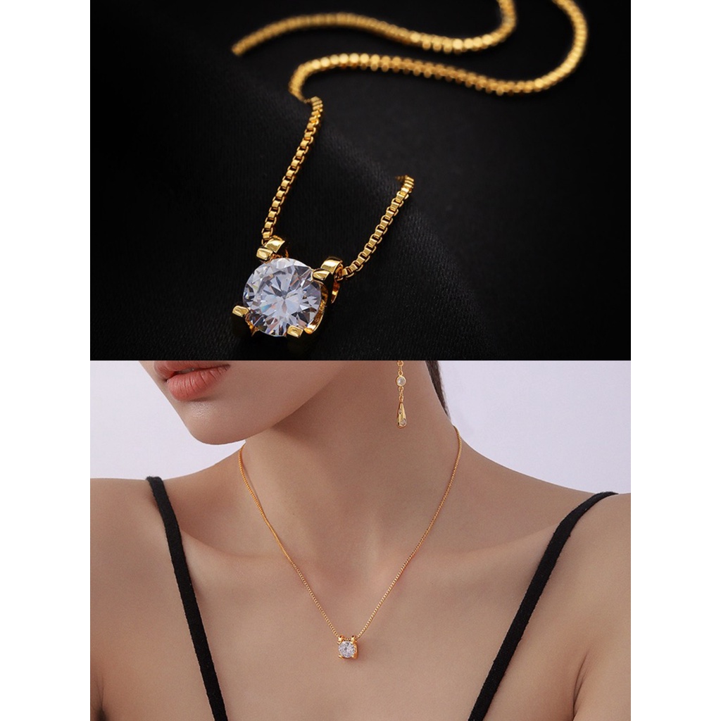 Kalung Titanium Permata Perhiasan Wanita Jewelry 8932