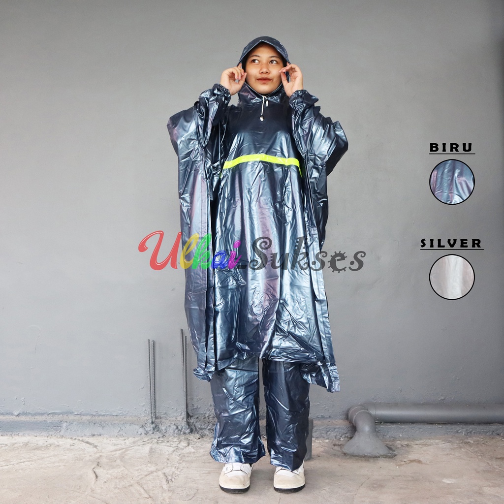 Jas Hujan Setelan Hybrid Ponco Celana - Raincoat Dewasa Pria Wanita Murah Motif Batman Terlaris