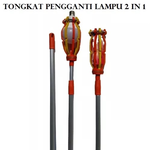 TONGKAT PENGGANTI LAMPU 2 IN 1 TONGKAT LAMPU STICK