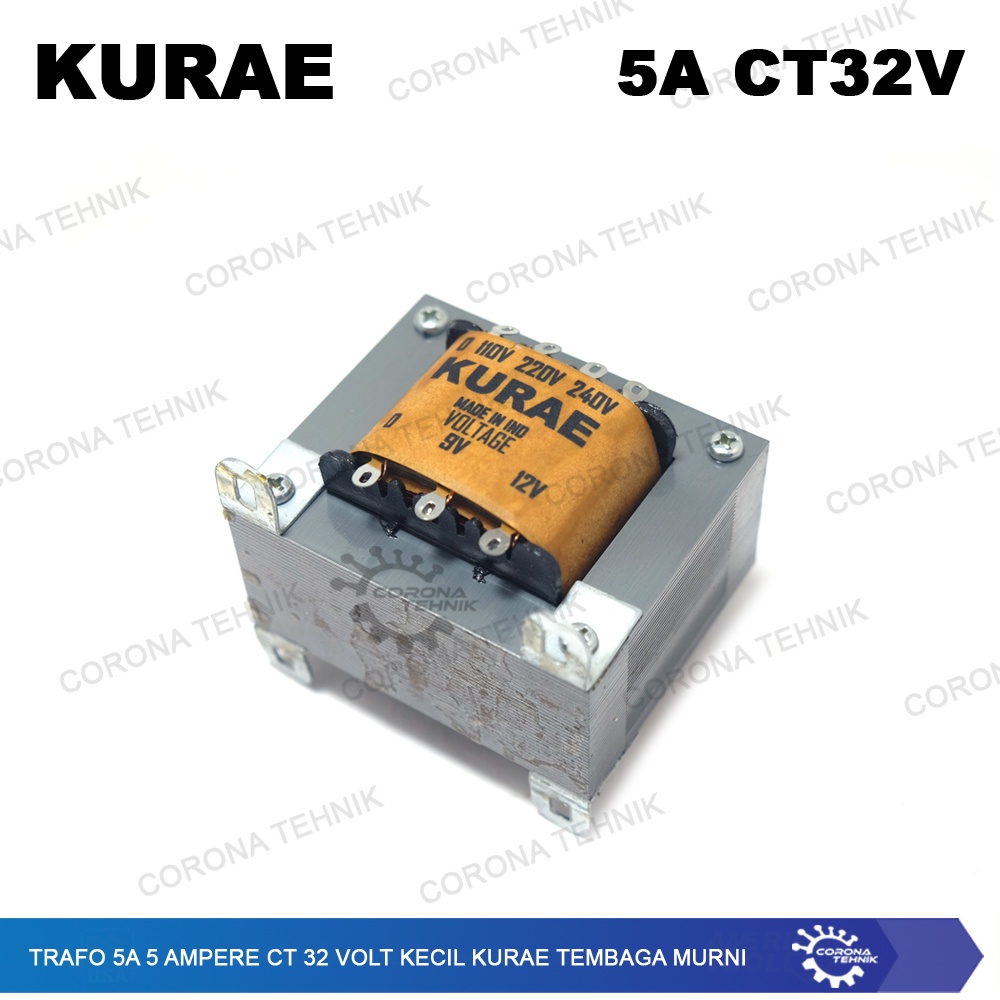 Tembaga Murni - Trafo 5A 5 Ampere CT 32 Volt Kecil KURAE