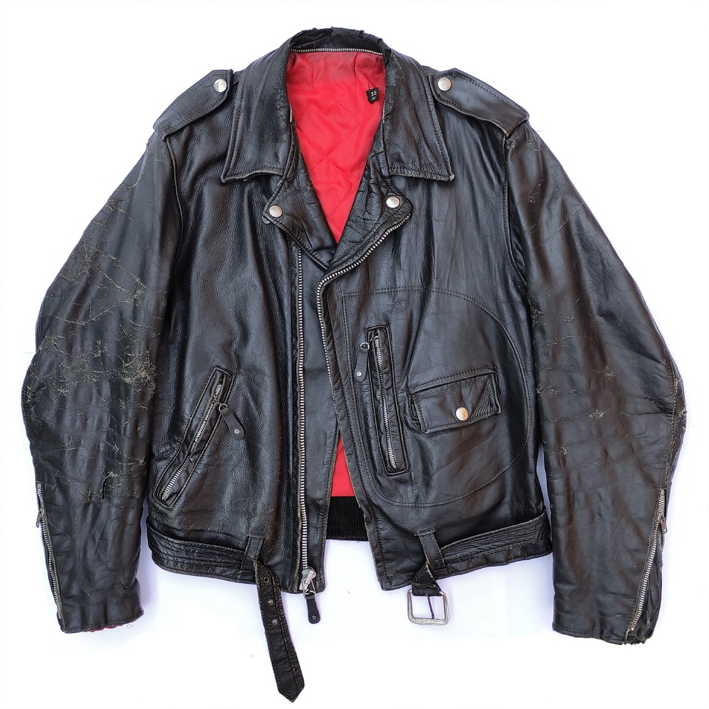 Jaket Kulit Vintage 1960 Oakbrook Sears D Pocket Steerhide Ramones not Perfecto