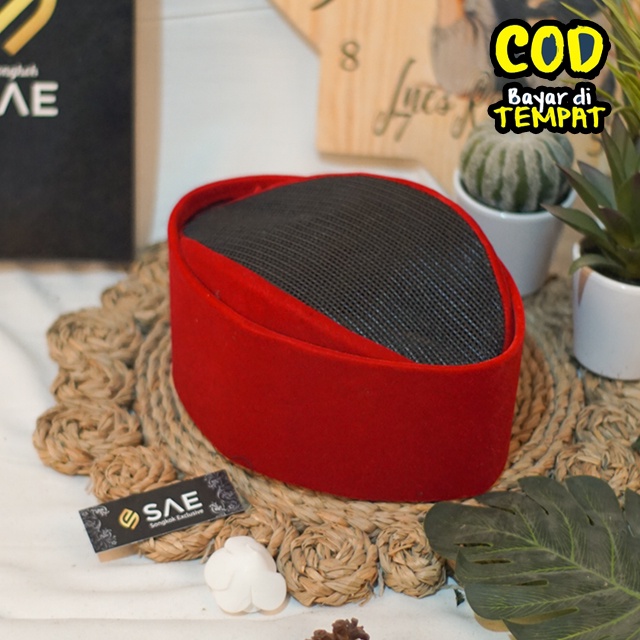 songkok susun merah susun full ac murah peci susun peci hitam kopyah susun songkok susun tinggi 7 pe