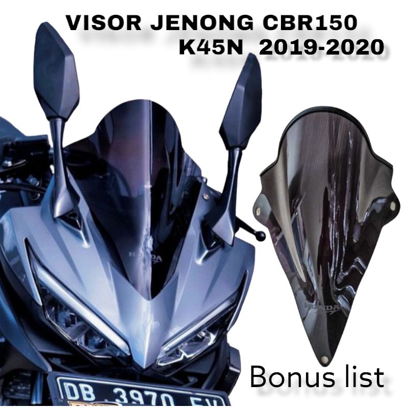 Visor CBR150R K45N 2019-2020 plus list karet visor