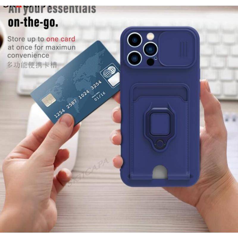 Soft Case Dompet Slot Kartu Dengan Lanyard Geser Untuk Motorola Moto G31 G41 G60s G50 E40 E30 E20 4G