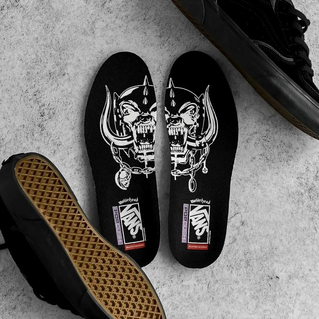 VANS SLIP-ON &amp; ROWLEY SKATE x MOTORHEAD BLACK OUT  ORIGINAL 100%