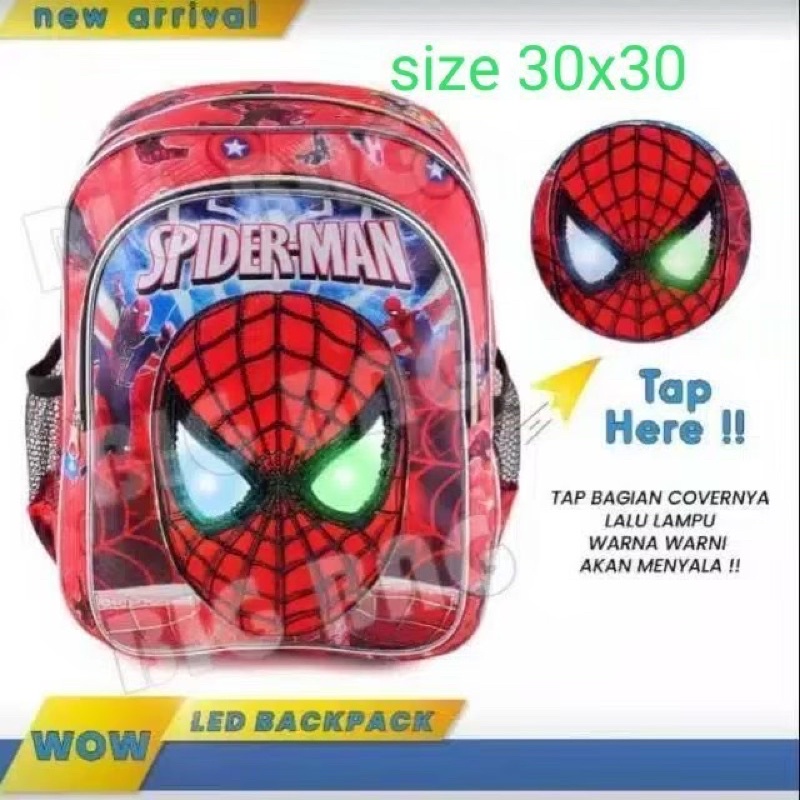 Ransel Troly Anak Led Marvel Baru