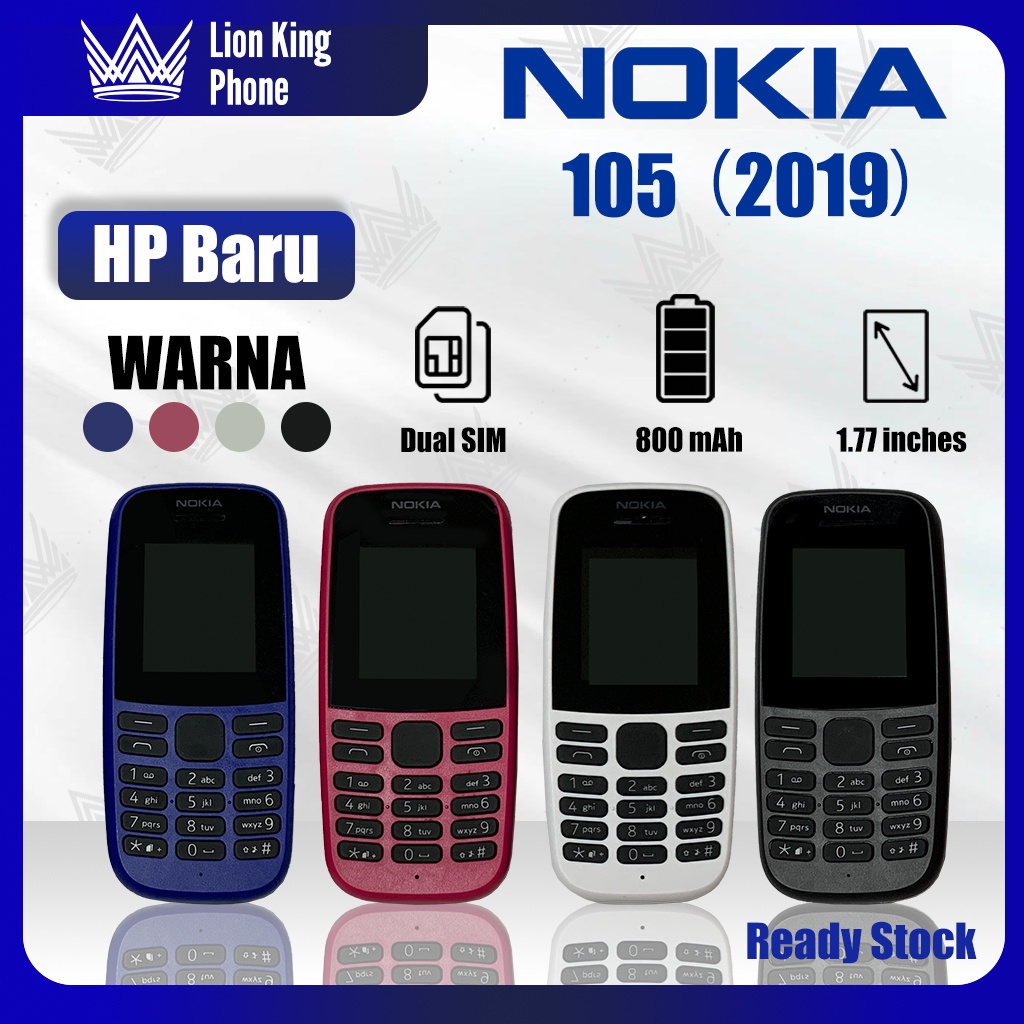 Garansi Resmi TRE Nokia 105 2019 Dual Sim bagus mulus Jadul Murah Handphone bahasa indonesia suara besar bisa indonesia