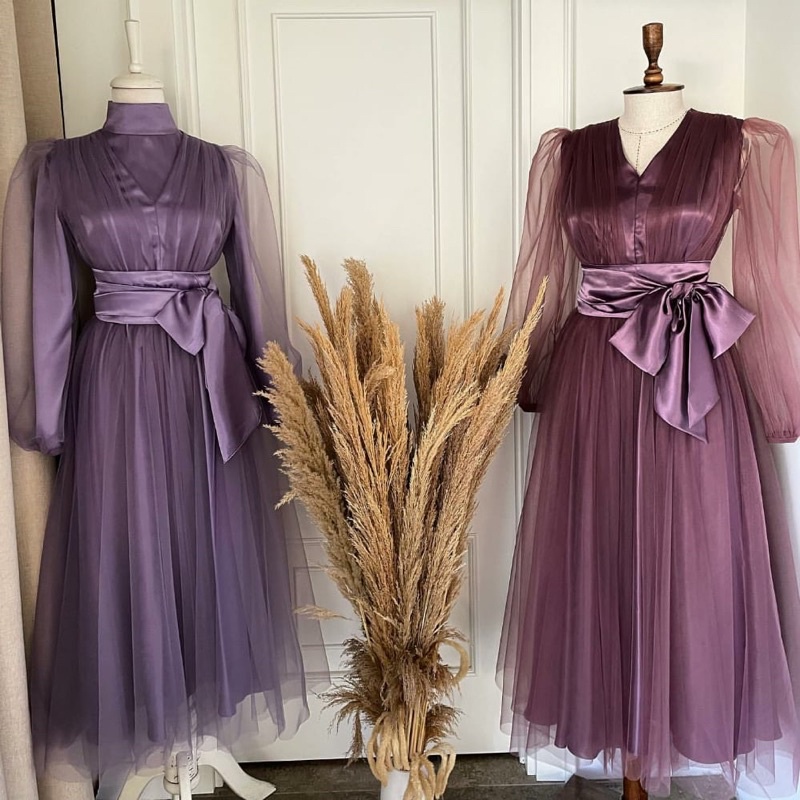 GAUN TULE TURKI BAHAN LOKAL PREMIUM SUPER GLOW BAGUS BANGET