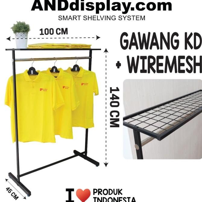 Gawang Baju Kd + Wm T.140 Cm Gantungan Hanger Gawangan Butik Cantolan