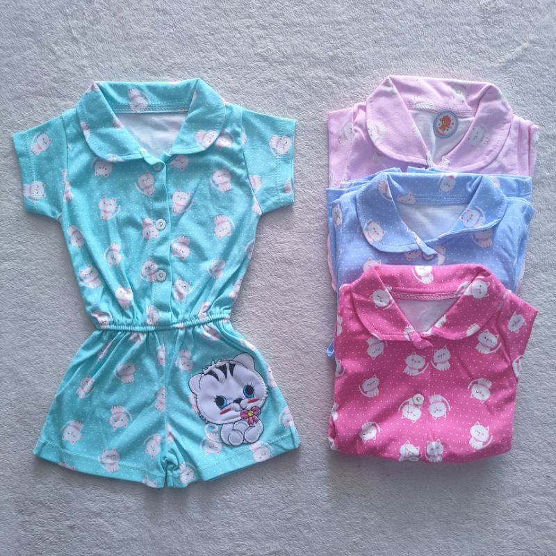 Jumpsuit Anak Cat 2 3 4 5 6 7 8 Bulan Anak Cewek Perempuan Jumpsuit Anak Bayi