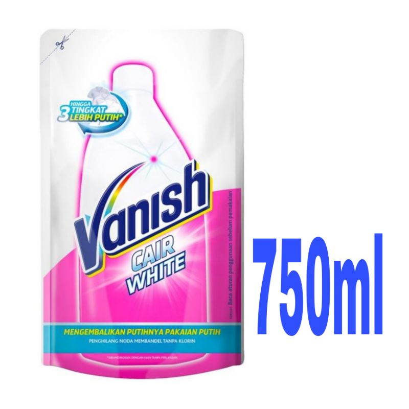 Vanish Pink / White 750 ml Penghilang Noda Pakaian Pemutih Refill Cair 750ml Detergen Cuci