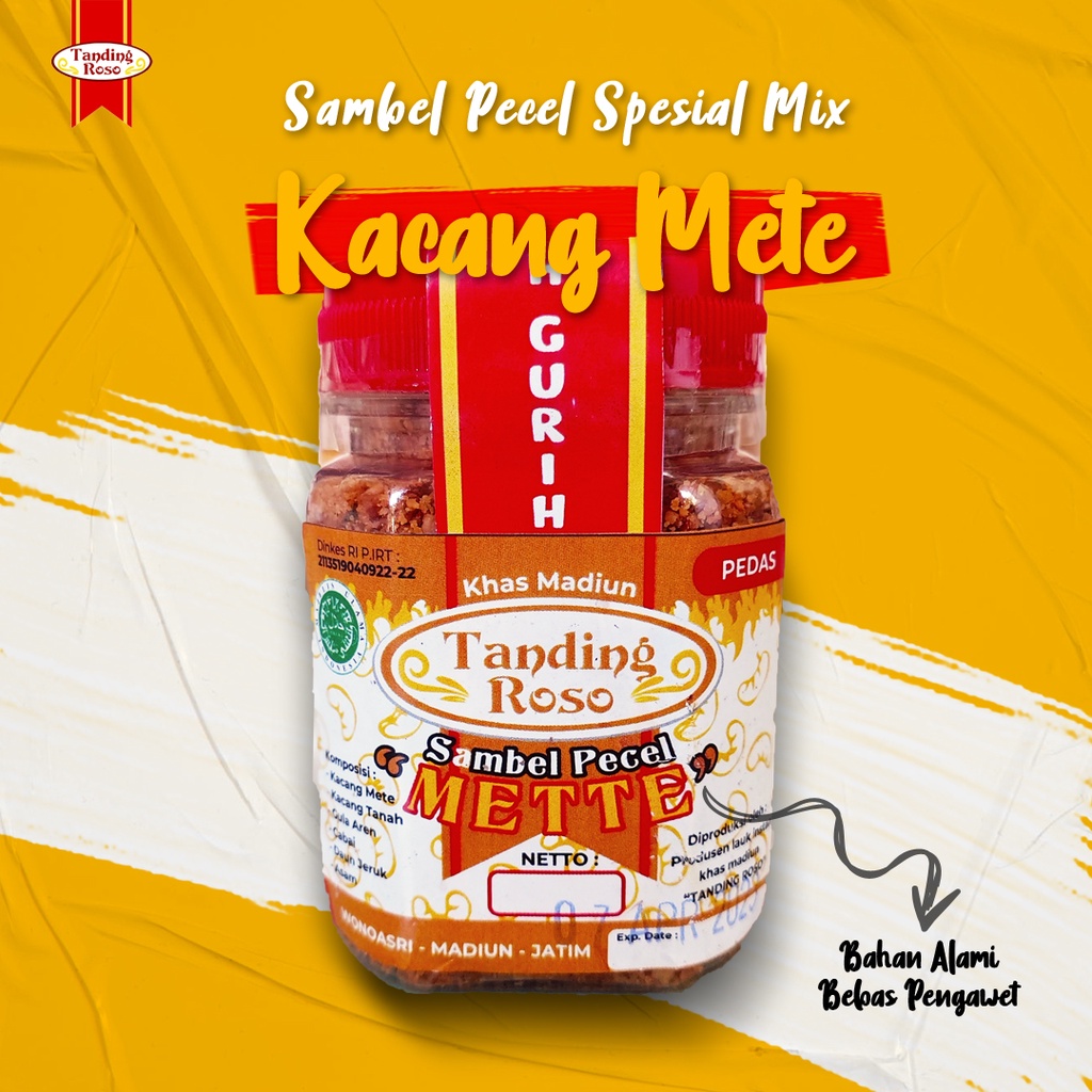 

Sambel Pecel Spesial Mix Kacang Mete Kemasan Botol