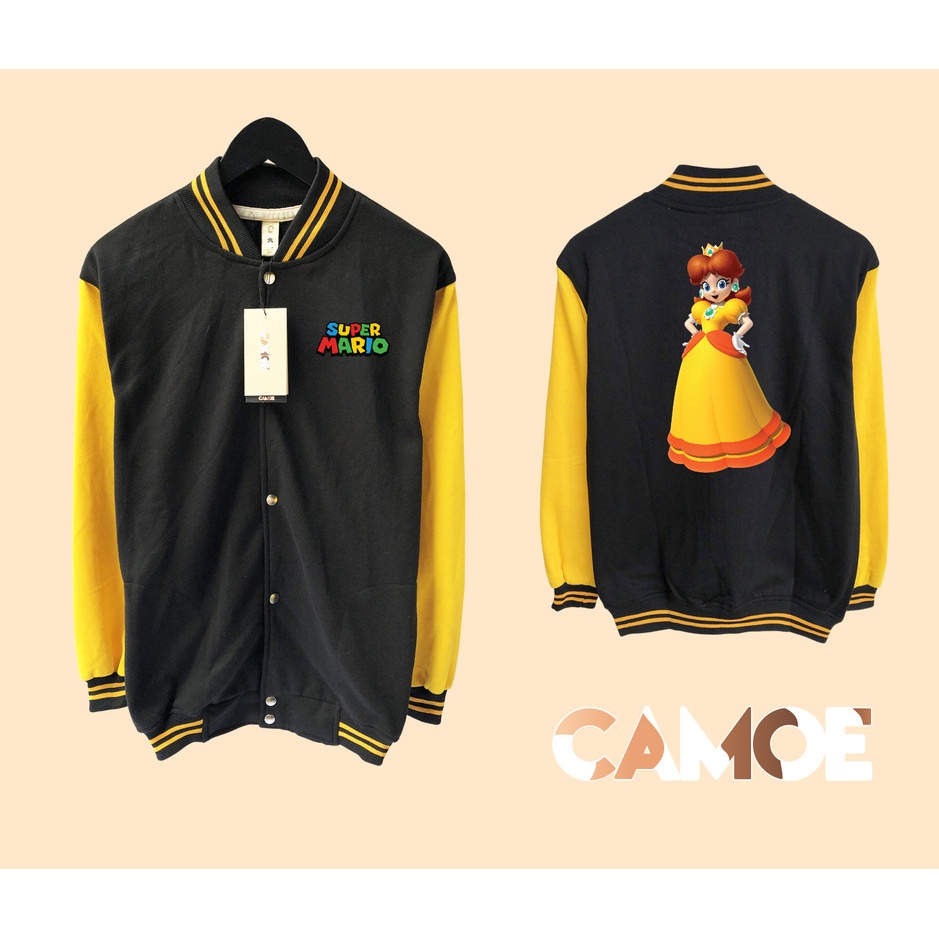 Jaket Varsity Baseball Super Mario 3D Character Daisy