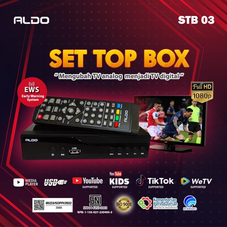 TV Digital Receiver Set Top Box STB 03 Full HD 1080p - STB