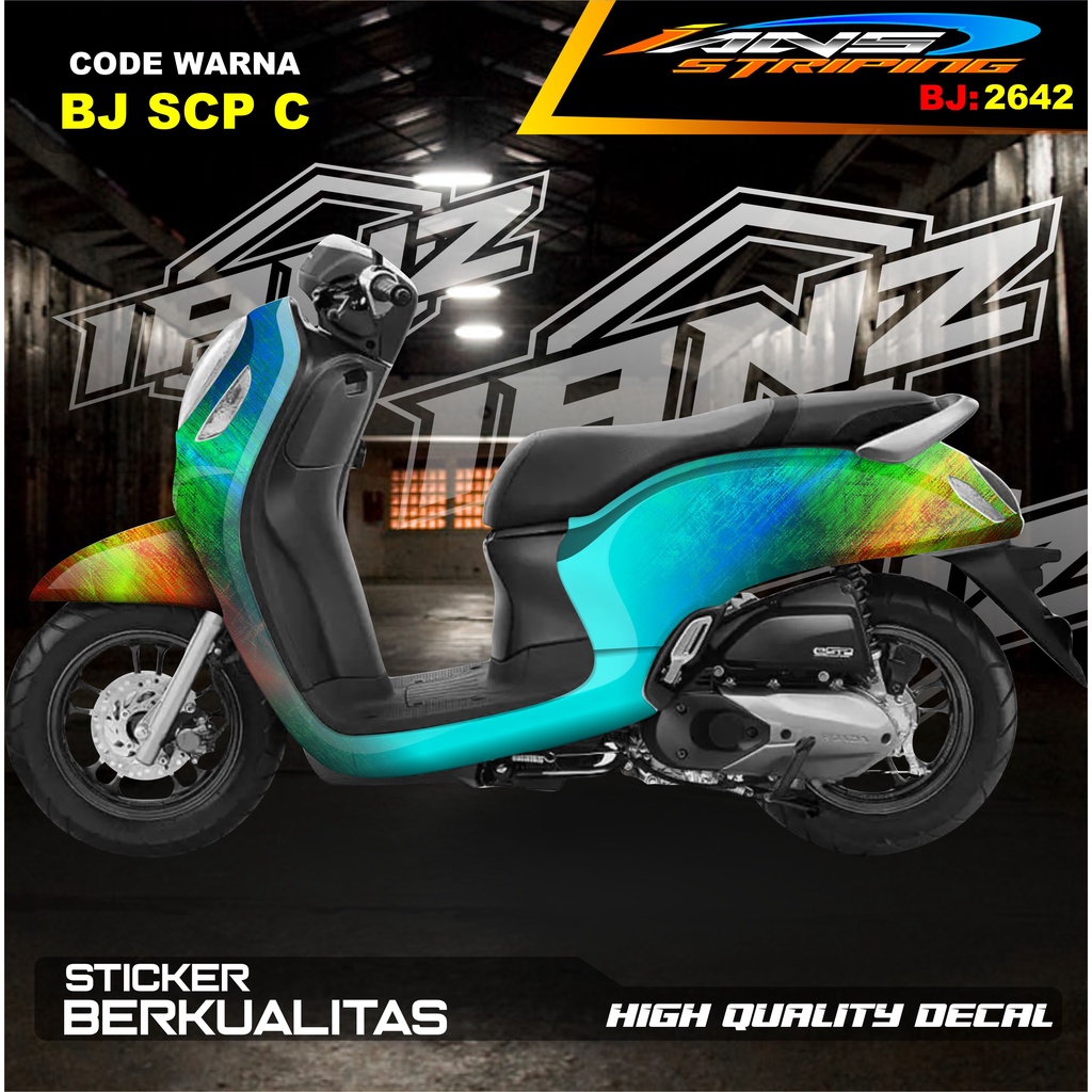 STICKER HONDA SCOOPY FULL BODY NEW DESAIN LIMITED EDITION / STICKER VARIASI SCOOPY TERBARU  / STICKER SCOOPY