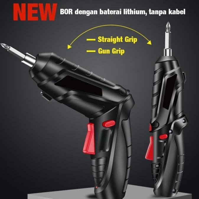 Tocushop - Mesin Bor Cordless Mini 47 in 1 / Screwdriver Baterai Obeng