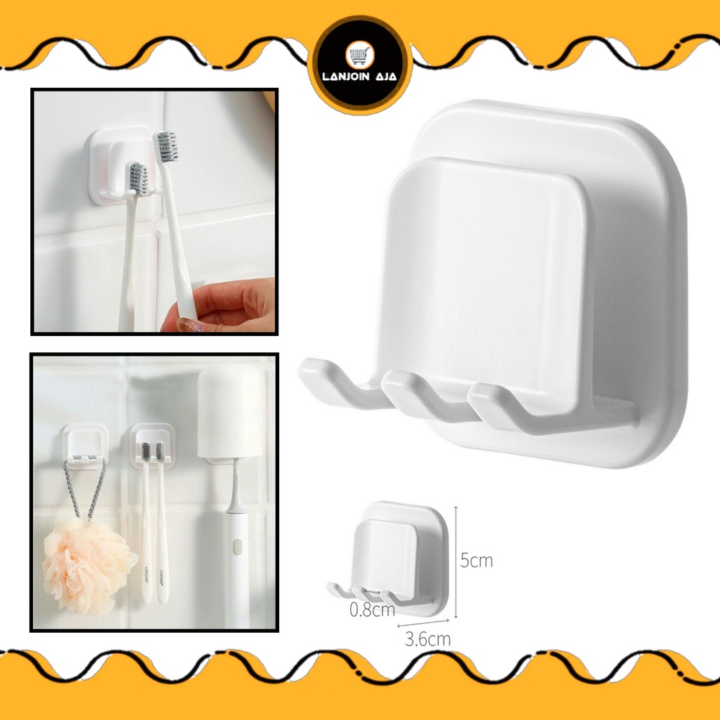 Tempat sikat gigi tempel dinding murah / Gantungan sikat gigi tempel dinding simpel