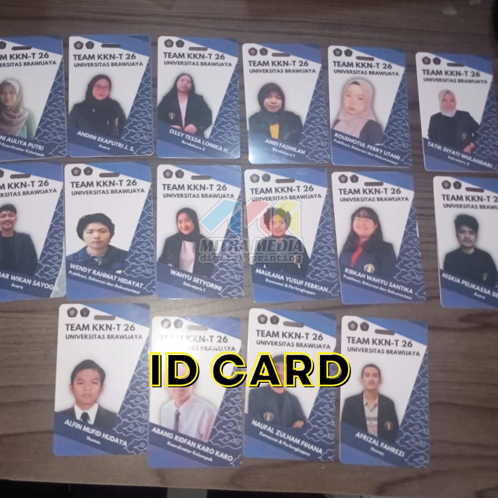 

CETAK ID CARD Pegawai / KARTU NAMA / MEMBER CARD / VISITOR CARD / KARTU ANGGOTA / KTA / KTM / KARTU PELAJAR CUSTOME