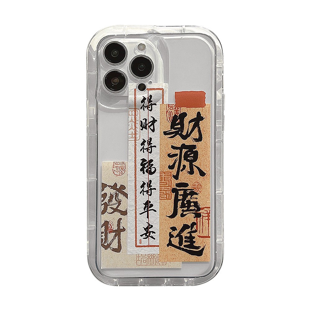 Case Pelindung Transparan Motif Tulisan Good Luck Untuk Iphone 14 XS XR 11 12 13 PRO MAX