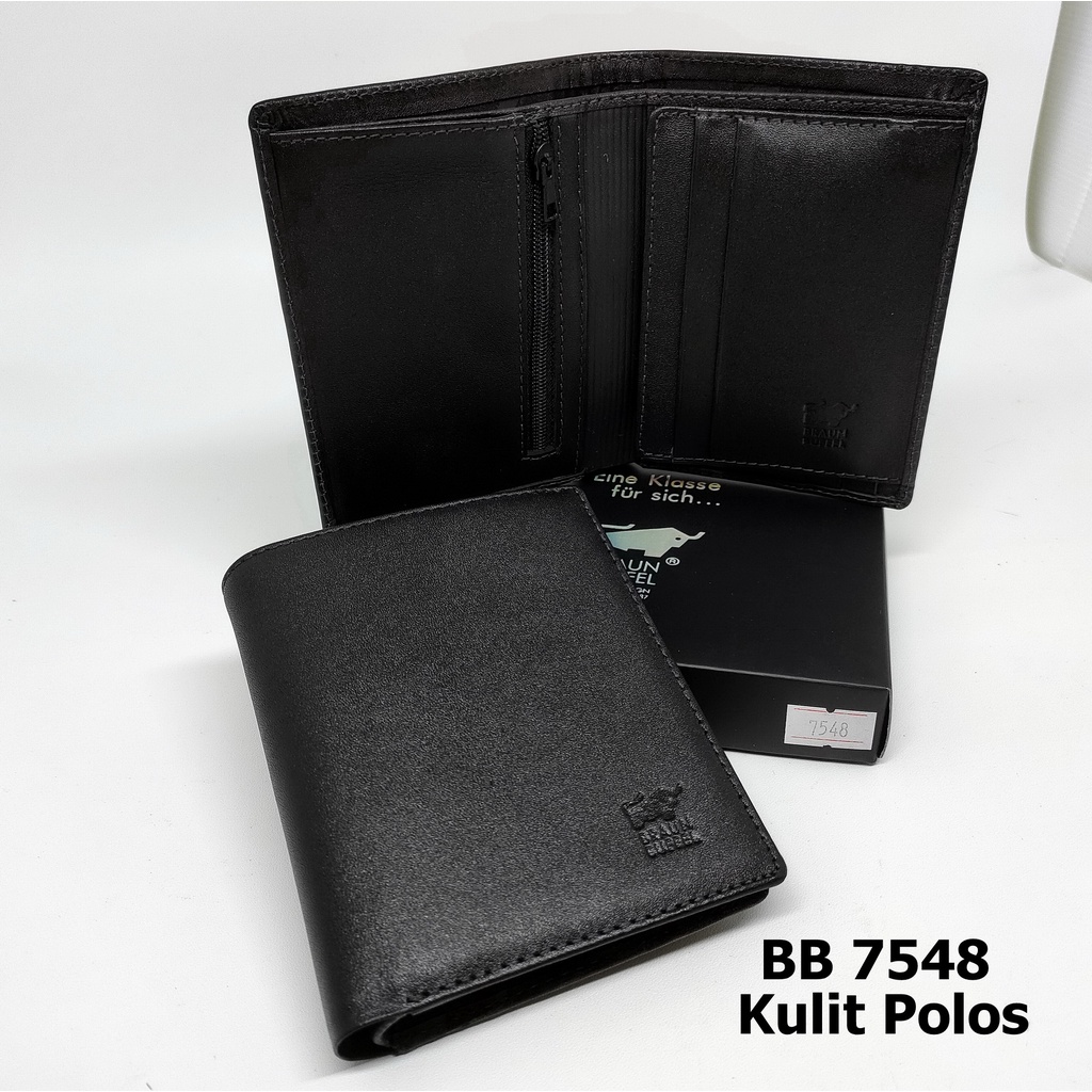 DOMPET PRIA KULIT IMPORT BRAUN BUFFEL BB 548 &amp; 7548 MODEL TEGAK BERDIRI