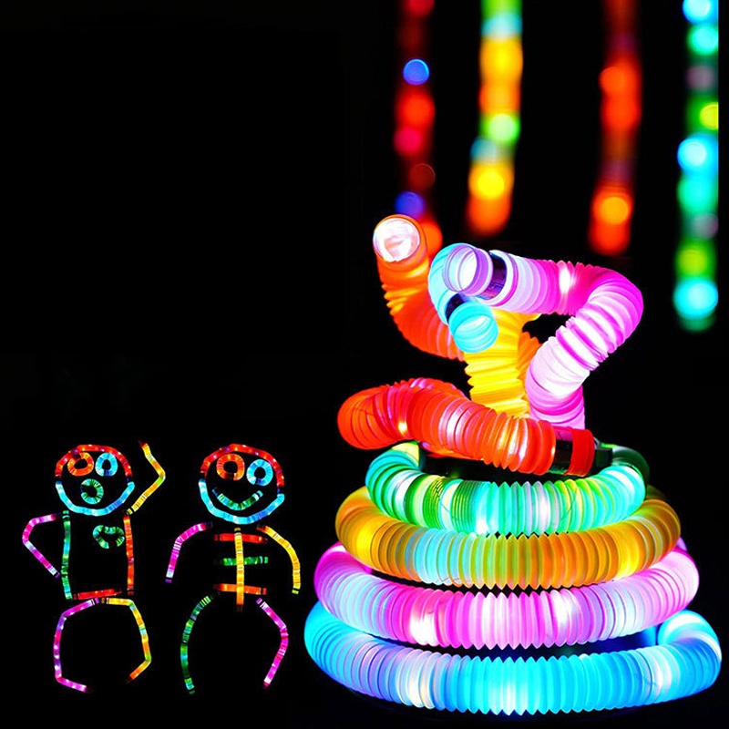 # HJ #  Mainan Anak  Pipa Selang  Lampu Stick Pipa Selang  Fidget Toy  Light Up Pop Tubes Pop Pipes