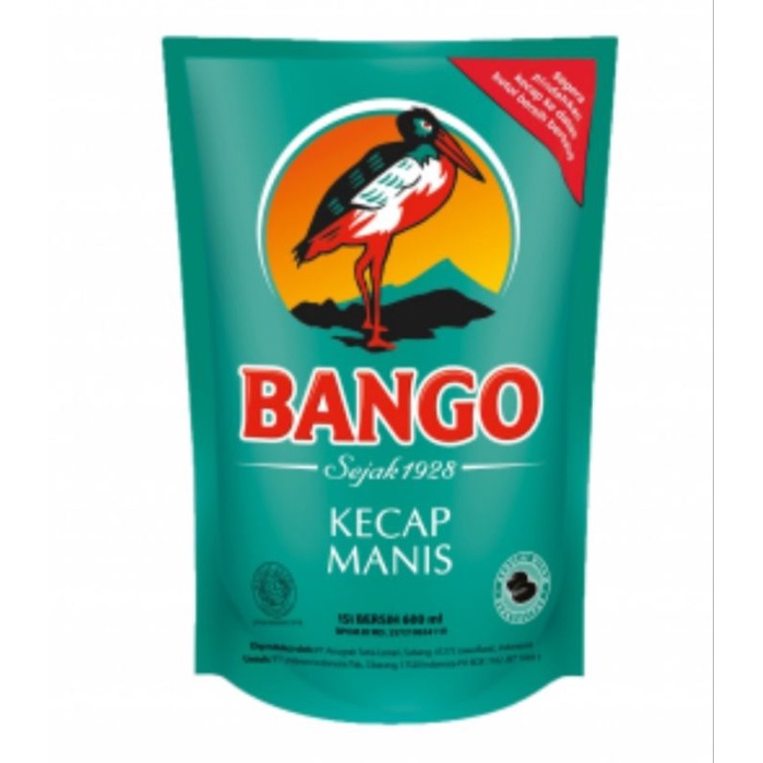 

( SATUAN ) BANGO kecap manis refill 550/520ml isi 1 ( SATU ) pcs