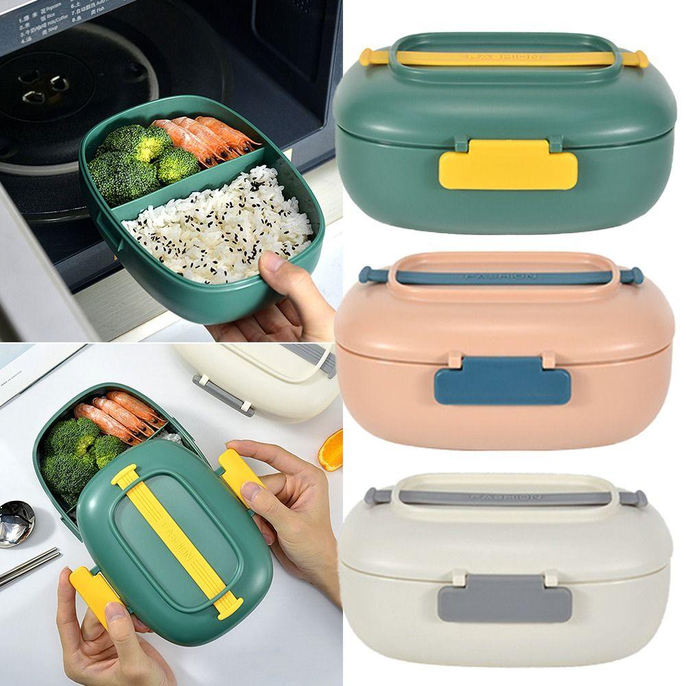 Solighter Lunch Box Portable Untuk Pelajar Pekerja Kantor Dengan Pegangan Wadah Makanan